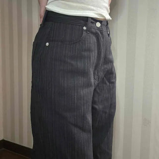 Office Mood Pinstripe Straight Slacks