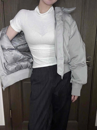 Office Mood Pinstripe Straight Slacks