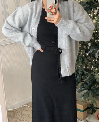 Soft Angora Cozy Fit Crop Cardigan