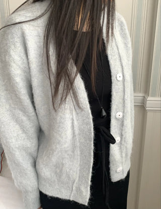 Soft Angora Cozy Fit Crop Cardigan
