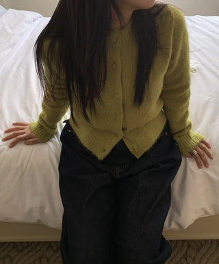 Cozy Fluffy Collarless Compact Short Cardigan
