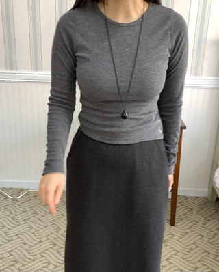 Daily Soft Turtleneck Ribbed Slim Long Sleeve Tee