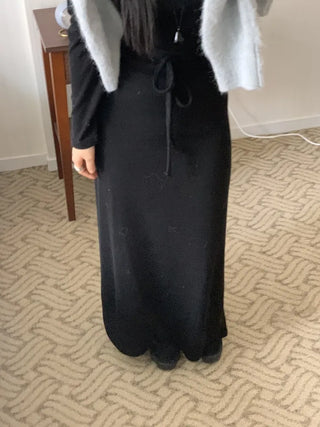 Formal Belted Shirred Slim Fit Turtleneck Dress