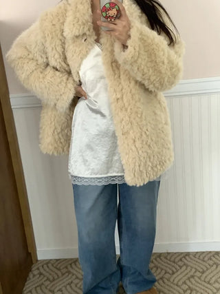 Medium Wash Balloon Fit High-Waisted Denim Pants