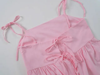 Randy Cotton Ribbon Layered Sleeveless