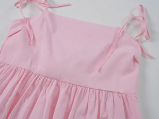 Randy Cotton Ribbon Layered Sleeveless