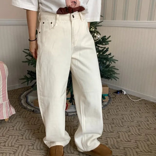 Wide Loose Fit Straight Denim Pants