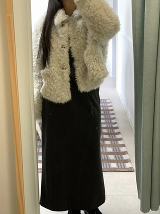 Slim Fit H-Line Knit Maxi Skirt