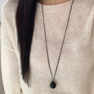 Soft V-neck Balloon Oversized Long Knit