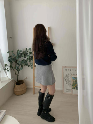 Cozy Loose Fit Round Neck Crop Cardigan