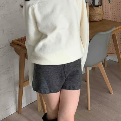 Comfort Volume Sleeve Basic Round Knit