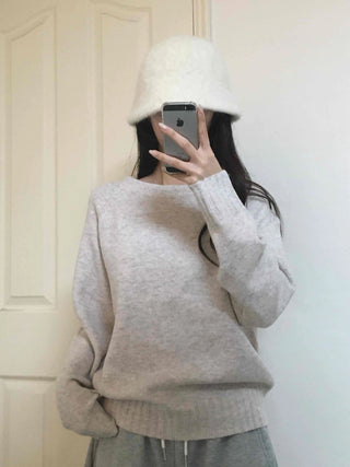 Simple Semi-Loose Round Everyday Knit