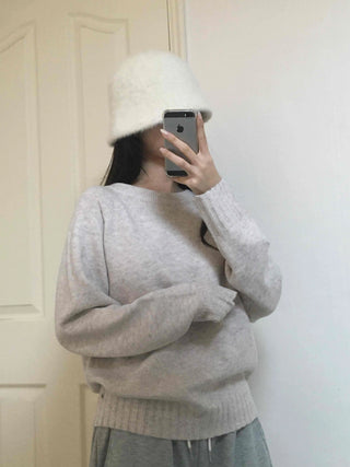 Simple Semi-Loose Round Everyday Knit