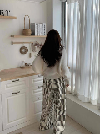 Soft Texture Boat Neck Wide Loose Fit Knit