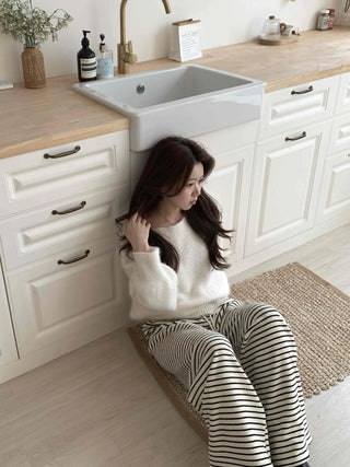 Soft Texture Boat Neck Wide Loose Fit Knit