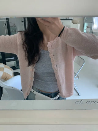 Lorin Pastel Knit Long-Sleeve Cardigan
