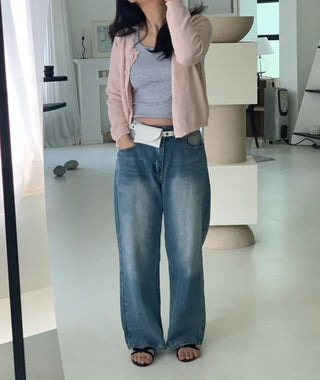 Lorin Pastel Knit Long-Sleeve Cardigan