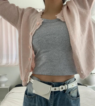 Lorin Pastel Knit Long-Sleeve Cardigan