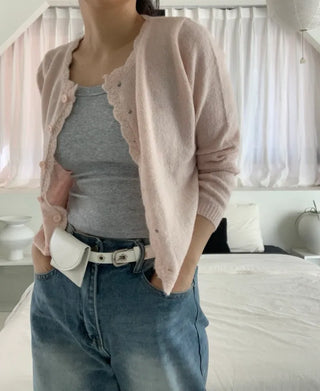 Lorin Pastel Knit Long-Sleeve Cardigan