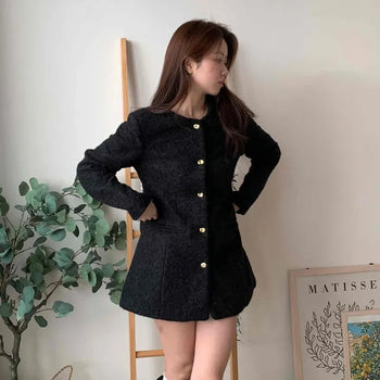 Classic Tweed Jacket Mini Dress