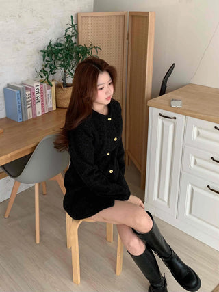 Classic Tweed Jacket Mini Dress
