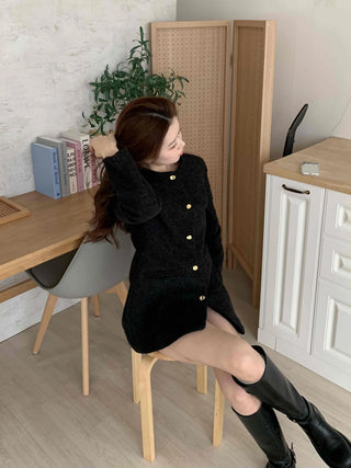 Classic Tweed Jacket Mini Dress