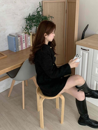Classic Tweed Jacket Mini Dress