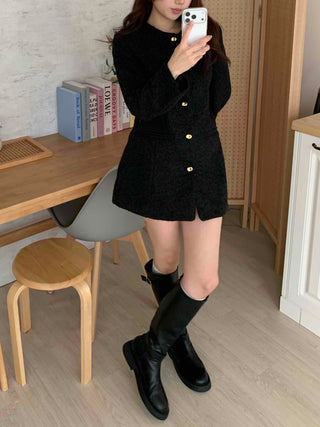 Classic Tweed Jacket Mini Dress