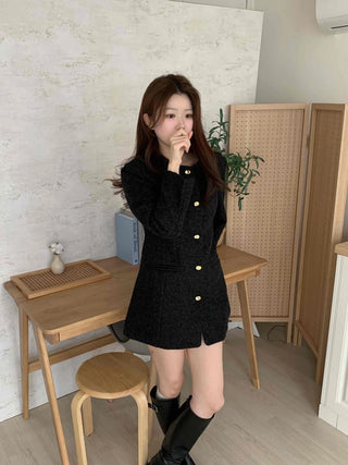 Classic Tweed Jacket Mini Dress
