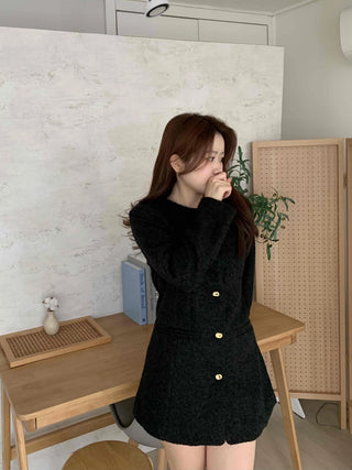 Classic Tweed Jacket Mini Dress
