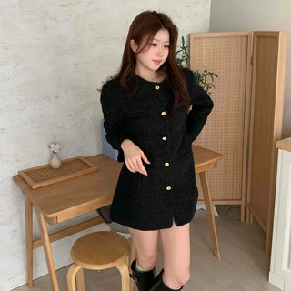 Classic Tweed Jacket Mini Dress