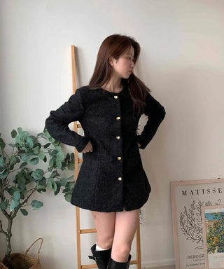 Classic Tweed Jacket Mini Dress