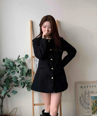 Classic Tweed Jacket Mini Dress