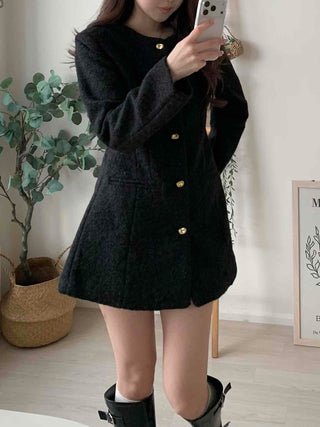 Classic Tweed Jacket Mini Dress