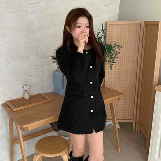 Classic Tweed Jacket Mini Dress