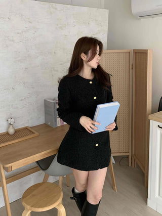 Classic Tweed Jacket Mini Dress