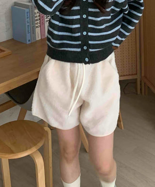 Fleece Elastic Waist Shorts