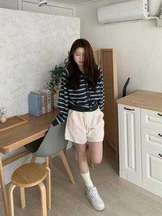 Fleece Elastic Waist Shorts