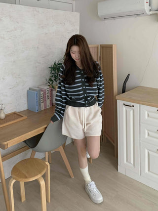 Fleece Elastic Waist Shorts