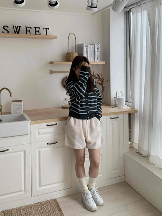 Fleece Elastic Waist Shorts