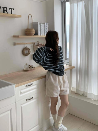 Fleece Elastic Waist Shorts
