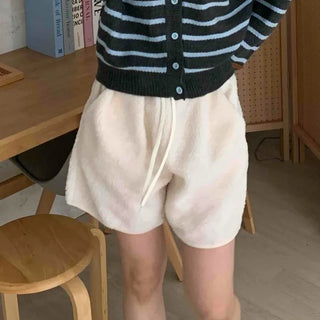 Fleece Elastic Waist Shorts