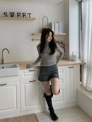 Soft High-Waisted Knit Shorts