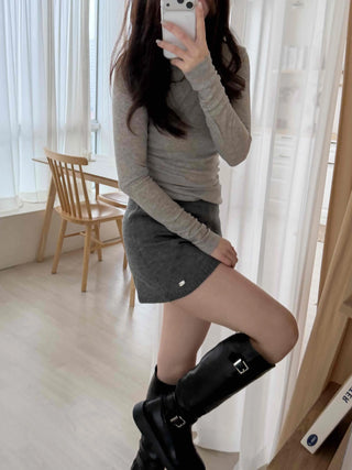 Soft High-Waisted Knit Shorts