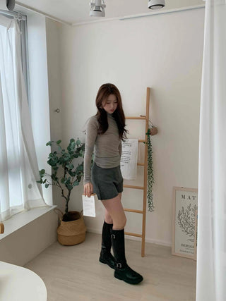 Soft High-Waisted Knit Shorts