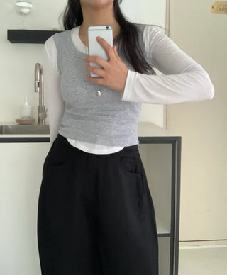 Lune Crop Sleeveless Bra Top