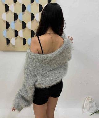 Cozy Fluffy Sheepskin Texture Fur Cardigan