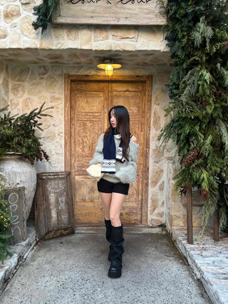 Cozy Fluffy Sheepskin Texture Fur Cardigan