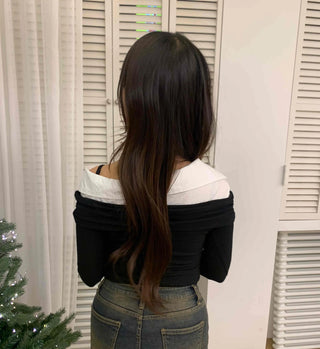 Strap-detail Off-shoulder Slim-fit Crop T-shirt
