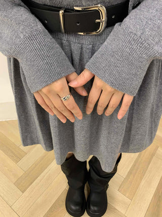 Campus Mood Pleated Cardigan Two-piece